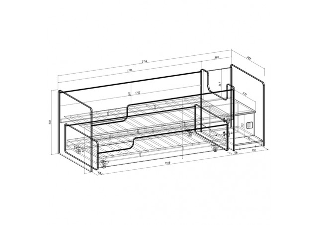 Детская выкатная кровать Легенда К302.41 в Орехово-Зуево